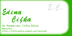 edina cifka business card